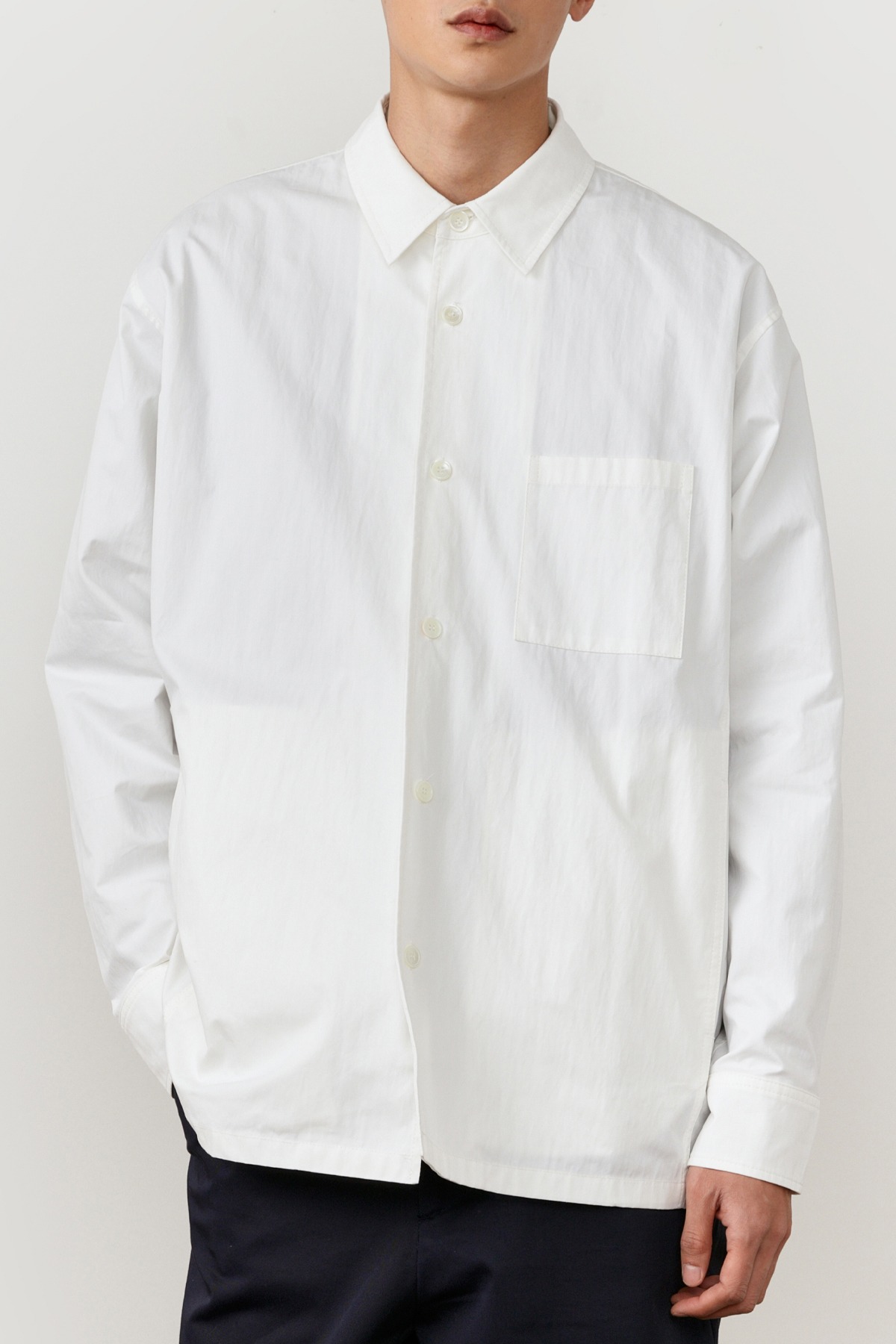 [Restock] Compact Outer Shirt_WHITE